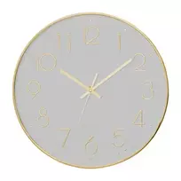 Atmosphera Sieninis vaikų kambario laikrodis su tyliu mechanizmu, baltas, 30 cm Ø