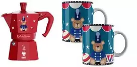 Bialetti Moka Express 6TZ (300 ml) | 2 x 300 ml | Joyful Christmas raudona