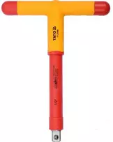 Izoliuotas T tipo raktas 1/2" 207mm VDE, T rankena, galvutės raktas