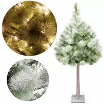 Dirbtinė Kalėdų eglutė su apšvietimu Springos CL0860, 128 LED, 150 cm, su sniego efektu