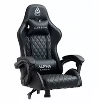 Alpha Gaming Žaidimų kėdė, pasukama biuro kėdė, juodas audinys KEVLAR Juodas