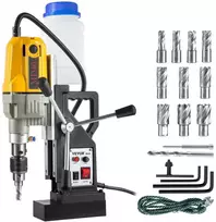 Nešiojamas magnetinis gręžtuvas, 40mm gręžimo talpa, didelio našumo elektrinis magnetinis gręžtuvas plienui, metalo apdirbimui, statybai, 1100W, 580 RPM
