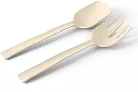 CREAM Šakutė ir šaukštas, 29,3 cm, kreminės spalvos, „Paestum“ kolekcija