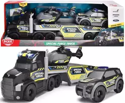 Simba Interaktyvus greitosios pagalbos transporto priemonių rinkinys su sunkvežimiu, sraigtasparniu ir policijos automobiliu, šviesomis ir garsu