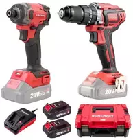 Akumuliatorinio suktuvo ir smūginio suktuvo rinkinys Worcraft 20V LI-ION (XCUBE dėžė)