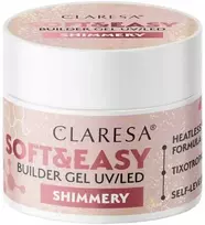 CLARESA Soft&Easy Builder Shimmery nagų formavimo gelis 12 g