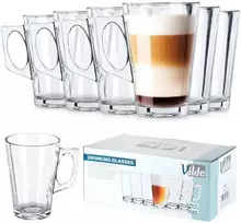 Stiklinės su rankenėle Vilde 255 ml, 6 vnt.