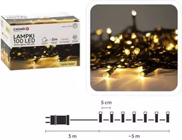 Kalėdinės LED girliandos, 100 LED, šiltai balta šviesa, 5 m