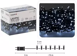 Kalėdinės LED girliandos , 300 LED, šaltai balta šviesa, 15 m
