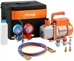 3.5 CFM Vakuuminis Siurblys, HVAC Rotacinis, su Manometru, R134a, R22, R12, R410A, Šaldymo, Kondicionavimo