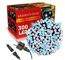 Happy People Lauko Kalėdinė girlianda 300 Led, 21 metrai Šiltai baltos spalvos Flash K-30
