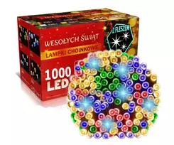 Happy People Kalėdinės lemputės 1000 led Kalėdinė girlianda Led 1000, 65 metrai Įvairių spalvų K-23
