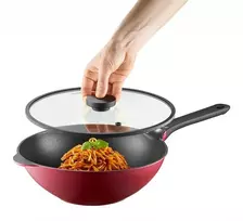 Keptuvė „Wok“ su „Qualum Basic Noel“ danga, 30 cm, AMBITION