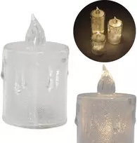 KOOPMAN dekoratyvinė LED žvakė 8 cm skaidri