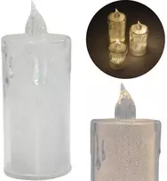 KOOPMAN dekoracinė žvakė su LED šviesa 12,5 cm