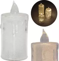 KOOPMAN dekoratyvinė LED žvakė 10,5 cm balta