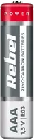Baterie REBEL R03 cinko anglies baterijos