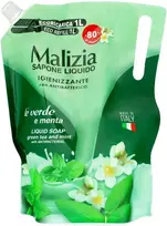 Skystas muilas MALIZIA Žalias Tea & Mint, 1000 ml, PAPILDAS