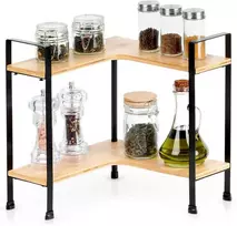Virtuvinė lentyna Vilde bambukinė, 2 lygių, 29,5x29,5x33,5 cm