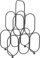 Home Styling Collection Olandų metalinė vyno lentyna, skirta 5 buteliams, juoda, 27x40,5 cm