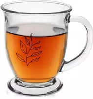 Orion stiklinė puodelis 450 ml su rankena - kava, arbata