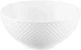 Porcelianinis grotelių formos salotų dubuo, baltas, 16 cm, AMBITION