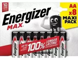 ENERGIZER MAX AA LR6 ELEMENTAI. 8 vnt. EKO pakuotė