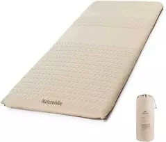 Naturehike Savaime prisipučiantis kilimėlis „Featherbone“, didelis, platus, 6,5 cm, rudas