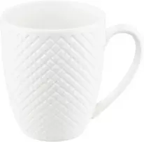 Porcelianinis puodelis su tinkleliu, 390 ml, baltas, AMBITION