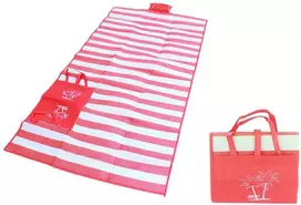 Paplūdimio kilimėlis su pripučiama pagalvėle, 175x90 cm, raudona