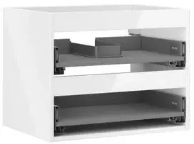 Praustuvo spintelės korpusas Mexen Box-A, 60 cm, 2 stalčiai, Baltas glossy