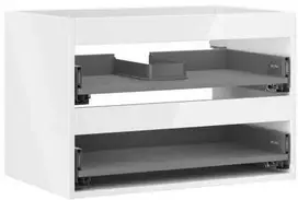 Praustuvo spintelės korpusas Mexen Box-A, 70 cm, 2 stalčiai, Baltas glossy