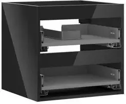 Praustuvo spintelės korpusas Mexen Box-A, 50 cm, 2 stalčiai, Juodas glossy