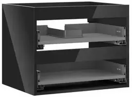 Praustuvo spintelės korpusas Mexen Box-A, 60 cm, 2 stalčiai, Juodas glossy