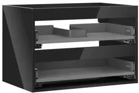 Praustuvo spintelės korpusas Mexen Box-A, 70 cm, 2 stalčiai, Juodas glossy