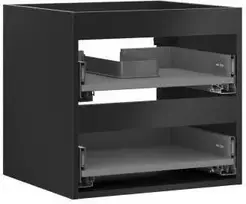Praustuvo spintelės korpusas Mexen Box-A, 50 cm, 2 stalčiai, Juodas matt