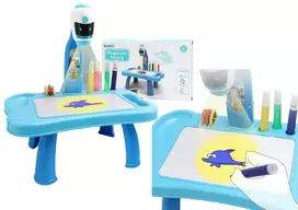 Piešimo staliukas su projektoriumi 2in1 Robotas, mėlynas