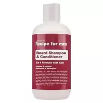 „Recipe For Men“ barzdos šampūnas ir kondicionierius, valomasis ir drėkinamasis barzdos šampūnas, 250 ml