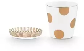 PIP Studio rinkinys/2 puodeliai SM arbatos antgaliai auksiniai