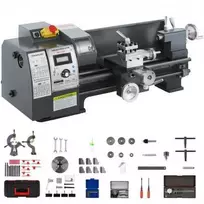 Vevor 750W mini metalo tekinimo staklės su priedų dėže