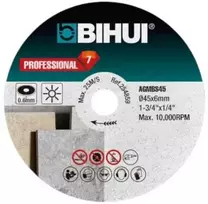 45x0,6x5,8 mm BIHUI deimantinis diskas stiklo, akmens masės, porcelianinių plytelių pjovimui su graveriu AGMBVS45