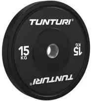Svarmenys TUNTURI Platinum Bumper Plate Juodas (5–25 kg) (Svoris: 15 kg)