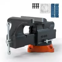 Vevor 6" spaustuvas su priekalu ir 360° reguliuote