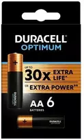 Duracell Optimum Jednorazowa alkaliczna baterie AA, 6-pack