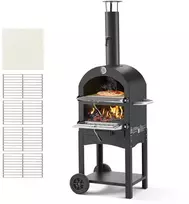 Lauko picos krosnelė, 600°C aukšta temperatūra, nešiojama malkomis kūrenama krosnelė kepsninei, greitas picos gamintojas, medienos granulių krosnelė