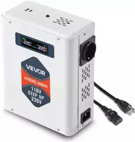 Įtampos keitiklis, 3000VA, 110V į 220V galios transformatorius, Europos prietaisams, su LCD ekranu, USB išvestis