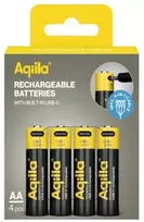 Aqiila Įkraunama USB-C baterija, AA dydis, 2000 mAh, 1,5 V, 4 vnt. pakuotė