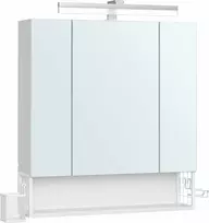 Songmics Vonios veidrodinė spintelė, 70x16.5x75 cm, balta