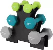 Songmics Hantelių rinkinys, 38.5x35.5x14.5 cm, juoda