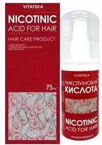 Nikotino rūgštis plaukų priežiūrai Vitateka, purškalas 75 ml